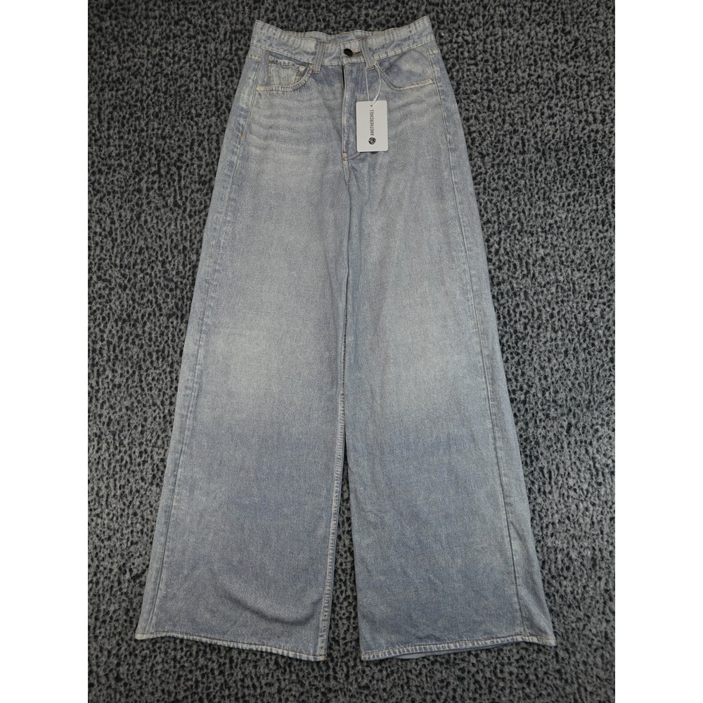 Anotherchill Wide Leg Jeans Womens XS Light Blue Excellent‎ Acid Wash High Rise